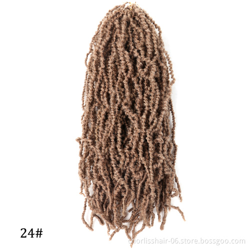 New Arrival 22''10 Strands Goddess Crochet Braiding Curly Natural Faux Locs Crochet Braids Afro Synthetic Hair Extension